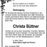 Danksagung Christa Büttner