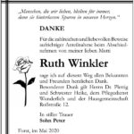 Danksagung Ruth Winkler