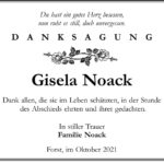 Danksagung Gisela Noack