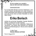 Traueranzeige Erika Borisch