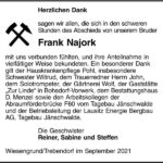 Danksagung Frank Najork