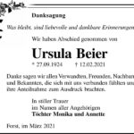 Danksagung Ursula Beier