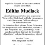Danksagung Editha Mudlack