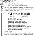 Traueranzeige Günther Kussin