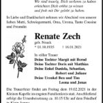 Traueranzeige Renate Zech, geb. Noack