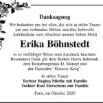 Danksagung Erika Böhnstedt