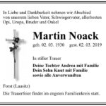Traueranzeige Martin Noack
