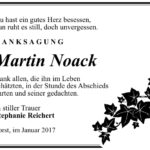 Danksagung Martin Noack
