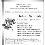 Traueranzeige Helmut Schmidt
