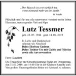 Traueranzeige Lutz Tessmer