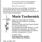 Danksagung Marie Tzschernick