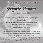 Traueranzeige Brigitte Handro