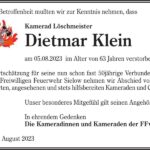 Nachruf Dietmar Klein