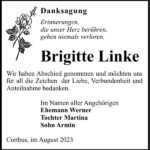 Danksagung Brigitte Linke