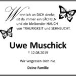 Jahresgedenken Uwe Muschick