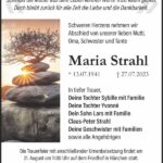 Traueranzeige AA Ai Marta Strahl