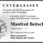 Jahresgedenken Manfred Beitsch
