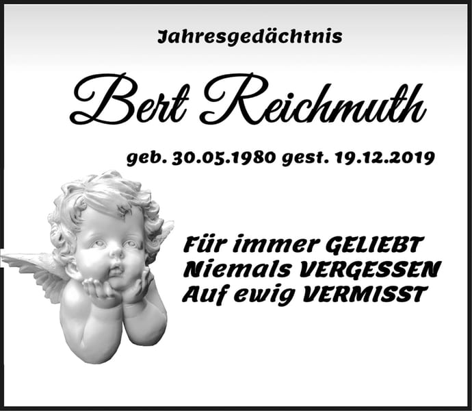 Traueranzeige Bert Reichmuth