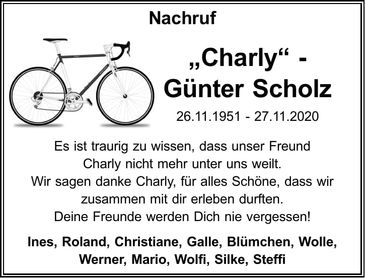 Nachruf Günter Scholz