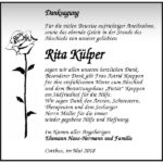Danksagung Rita Külper