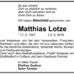 Danksagung Matthias Lotze