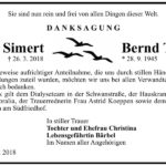 Danksagung Helmut Simert Bernd Teichert