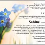 Danksagung Sabine Baron