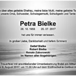 Traueranzeige Petra Bielke