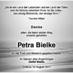 Danksagung Petra Bielke