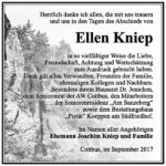Danksagung Ellen Kniep
