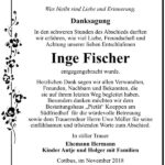 Danksagung Inge Fischer