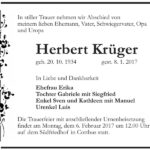 Traueranzeige Herbert Krüger