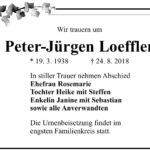 Traueranzeige Peter-Jürgen Loeffler