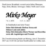 Traueranzeige Mirko Meyer