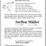 Danksagung Steffen Müller