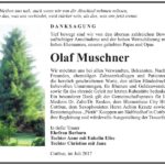 Danksagung Olaf Muschner
