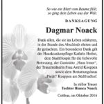 Danksagung Dagmar Noack