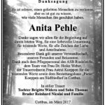 Danksagung Anita Pehle