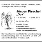 Traueranzeige Jürgen Pirschel