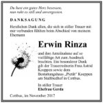 Danksagung Erwin Rinza