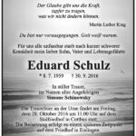 Traueranzeige Eduard Schulz