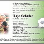Traueranzeige Hajo Schulze