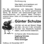 Danksagung Günter Schulze