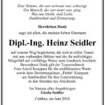 Danksagung Dipl.-Ing. Heinz Seidler