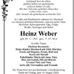 Traueranzeige Heinz Weber