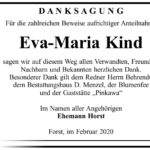 Danksagung Eva-Maria Kind