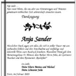 Danksagung Anja Sander