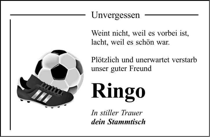 Nachruf Ringo