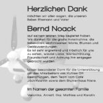 Traueranzeige Bernd Noack