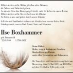 Traueranzeige Ilse Boxhammer, geb. Brannaschk